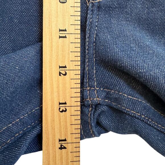 VTG Wranglers 70s Jeans Mens 38x30 Blue Denim Dark Wash Straight leg Western - Picture 8 of 9